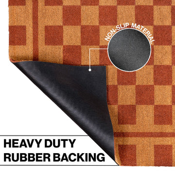 Harper Classic Farmhouse Checkerboard Coir Area Rug